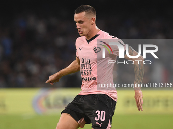 Dario Saric of Palermo FC during the Coppa Italia match between SSC Napoli and Palermo FC at Stadio Diego Armando Maradona Naples Italy on 2...