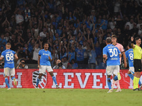 Juan Jesus of SSC Napoli celebrates after scoring during the Coppa Italia match between SSC Napoli and Palermo FC at Stadio Diego Armando Ma...