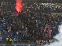 Supporters of Palermo FC during the Coppa Italia match between SSC Napoli and Palermo FC at Stadio Diego Armando Maradona Naples Italy on 26...