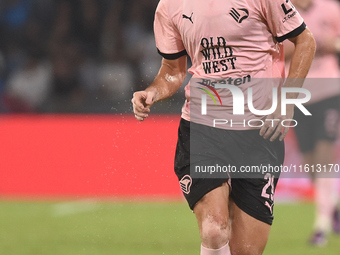 Patryk Peda of Palermo FC during the Coppa Italia match between SSC Napoli and Palermo FC at Stadio Diego Armando Maradona Naples Italy on 2...