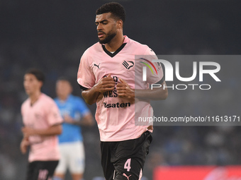 Rayyan Baniya of Palermo FC during the Coppa Italia match between SSC Napoli and Palermo FC at Stadio Diego Armando Maradona Naples Italy on...