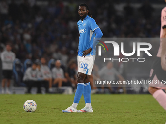 Andre-Frank Zambo Anguissa of SSC Napoli during the Coppa Italia match between SSC Napoli and Palermo FC at Stadio Diego Armando Maradona Na...