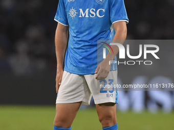 Alessio Zerbin of SSC Napoli during the Coppa Italia match between SSC Napoli and Palermo FC at Stadio Diego Armando Maradona Naples Italy o...