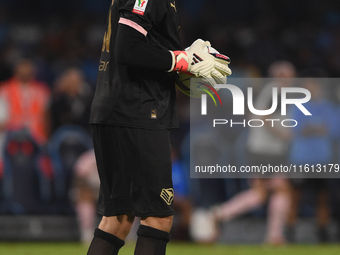 Salvatore Sirigu of Palermo FC during the Coppa Italia match between SSC Napoli and Palermo FC at Stadio Diego Armando Maradona Naples Italy...