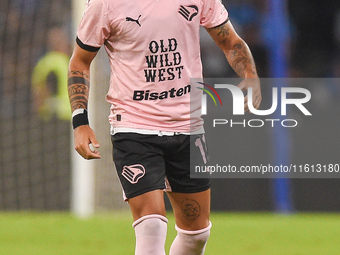 Roberto Insigne of Palermo FC during the Coppa Italia match between SSC Napoli and Palermo FC at Stadio Diego Armando Maradona Naples Italy...