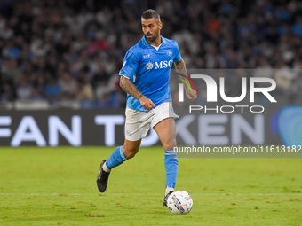 Leonardo Spinazzola of SSC Napoli during the Coppa Italia match between SSC Napoli and Palermo FC at Stadio Diego Armando Maradona Naples It...