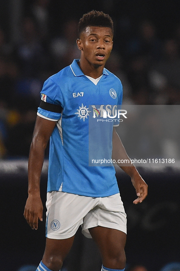 David Neres of SSC Napoli during the Coppa Italia match between SSC Napoli and Palermo FC at Stadio Diego Armando Maradona Naples Italy on 2...