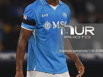 David Neres of SSC Napoli during the Coppa Italia match between SSC Napoli and Palermo FC at Stadio Diego Armando Maradona Naples Italy on 2...