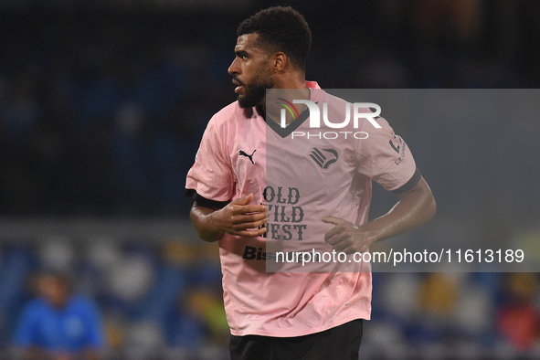 Rayyan Baniya of Palermo FC during the Coppa Italia match between SSC Napoli and Palermo FC at Stadio Diego Armando Maradona Naples Italy on...