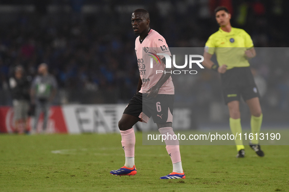 Claudio Gomes of Palermo FC during the Coppa Italia match between SSC Napoli and Palermo FC at Stadio Diego Armando Maradona Naples Italy on...