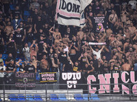 Supporters of Palermo FC during the Coppa Italia match between SSC Napoli and Palermo FC at Stadio Diego Armando Maradona Naples Italy on 26...