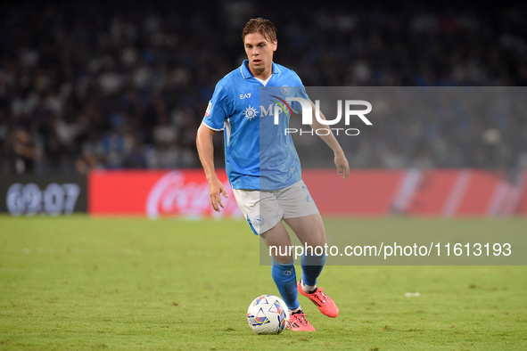 Alessio Zerbin of SSC Napoli during the Coppa Italia match between SSC Napoli and Palermo FC at Stadio Diego Armando Maradona Naples Italy o...