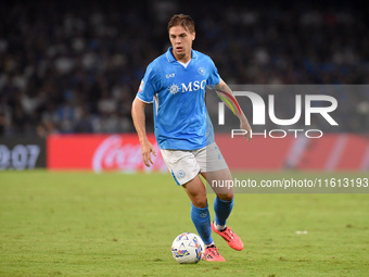 Alessio Zerbin of SSC Napoli during the Coppa Italia match between SSC Napoli and Palermo FC at Stadio Diego Armando Maradona Naples Italy o...