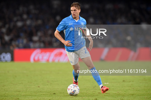 Alessio Zerbin of SSC Napoli during the Coppa Italia match between SSC Napoli and Palermo FC at Stadio Diego Armando Maradona Naples Italy o...