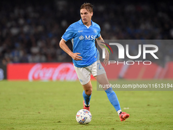 Alessio Zerbin of SSC Napoli during the Coppa Italia match between SSC Napoli and Palermo FC at Stadio Diego Armando Maradona Naples Italy o...