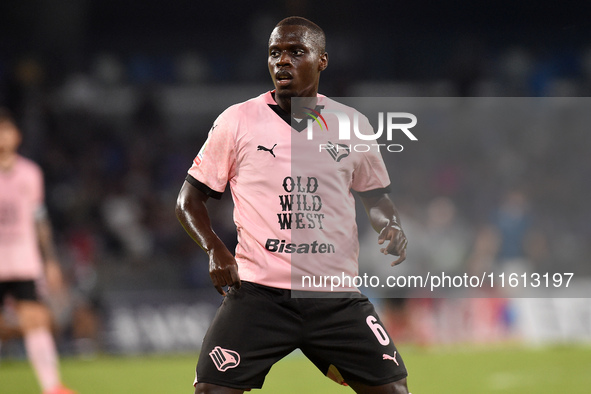 Claudio Gomes of Palermo FC during the Coppa Italia match between SSC Napoli and Palermo FC at Stadio Diego Armando Maradona Naples Italy on...