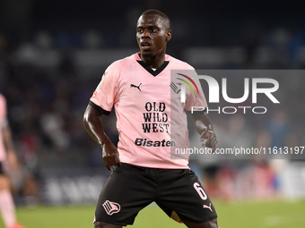 Claudio Gomes of Palermo FC during the Coppa Italia match between SSC Napoli and Palermo FC at Stadio Diego Armando Maradona Naples Italy on...