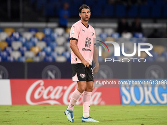 Pietro Ceccaroni of Palermo FC during the Coppa Italia match between SSC Napoli and Palermo FC at Stadio Diego Armando Maradona Naples Italy...