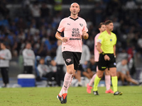 Fabio Lucioni of Palermo FC during the Coppa Italia match between SSC Napoli and Palermo FC at Stadio Diego Armando Maradona Naples Italy on...