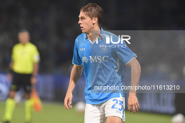 Alessio Zerbin of SSC Napoli during the Coppa Italia match between SSC Napoli and Palermo FC at Stadio Diego Armando Maradona Naples Italy o...