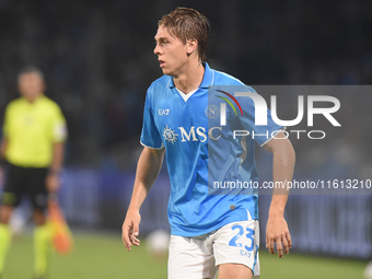 Alessio Zerbin of SSC Napoli during the Coppa Italia match between SSC Napoli and Palermo FC at Stadio Diego Armando Maradona Naples Italy o...