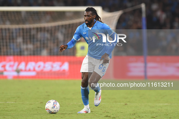 Andre-Frank Zambo Anguissa of SSC Napoli during the Coppa Italia match between SSC Napoli and Palermo FC at Stadio Diego Armando Maradona Na...