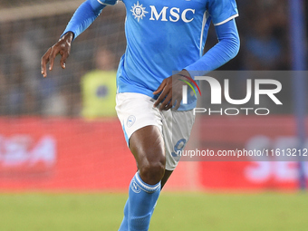 Andre-Frank Zambo Anguissa of SSC Napoli during the Coppa Italia match between SSC Napoli and Palermo FC at Stadio Diego Armando Maradona Na...