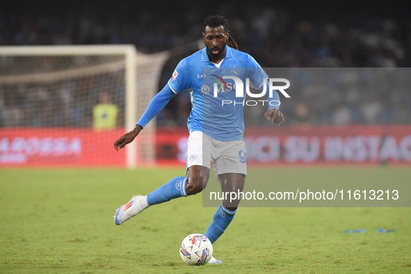 Andre-Frank Zambo Anguissa of SSC Napoli during the Coppa Italia match between SSC Napoli and Palermo FC at Stadio Diego Armando Maradona Na...