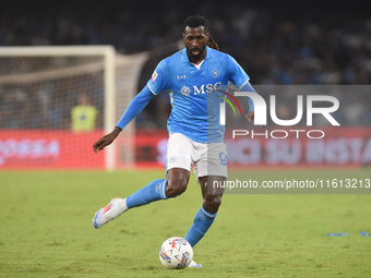 Andre-Frank Zambo Anguissa of SSC Napoli during the Coppa Italia match between SSC Napoli and Palermo FC at Stadio Diego Armando Maradona Na...