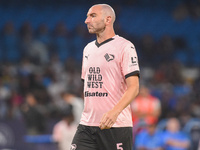 Fabio Lucioni of Palermo FC during the Coppa Italia match between SSC Napoli and Palermo FC at Stadio Diego Armando Maradona Naples Italy on...