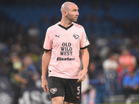 Fabio Lucioni of Palermo FC during the Coppa Italia match between SSC Napoli and Palermo FC at Stadio Diego Armando Maradona Naples Italy on...