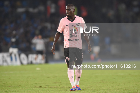 Claudio Gomes of Palermo FC during the Coppa Italia match between SSC Napoli and Palermo FC at Stadio Diego Armando Maradona Naples Italy on...