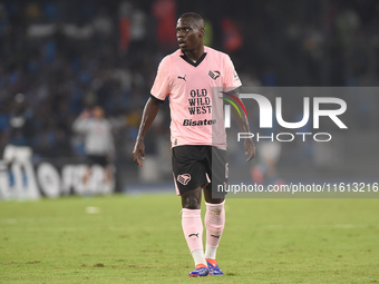 Claudio Gomes of Palermo FC during the Coppa Italia match between SSC Napoli and Palermo FC at Stadio Diego Armando Maradona Naples Italy on...