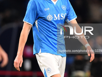 Scott McTominay of SSC Napoli during the Coppa Italia match between SSC Napoli and Palermo FC at Stadio Diego Armando Maradona Naples Italy...