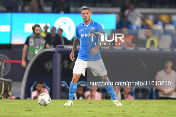 Pasquale Mazzocchi of SSC Napoli during the Coppa Italia match between SSC Napoli and Palermo FC at Stadio Diego Armando Maradona Naples Ita...