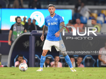 Pasquale Mazzocchi of SSC Napoli during the Coppa Italia match between SSC Napoli and Palermo FC at Stadio Diego Armando Maradona Naples Ita...