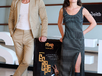 Mario Casas and Anna Castillo attend the photocall for ''Escape'' during the 72nd San Sebastian International Film Festival in San Sebastian...