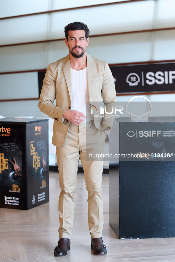 Mario Casas attends the photocall for Escape during the 72nd San Sebastian International Film Festival in San Sebastian, Spain, on September...