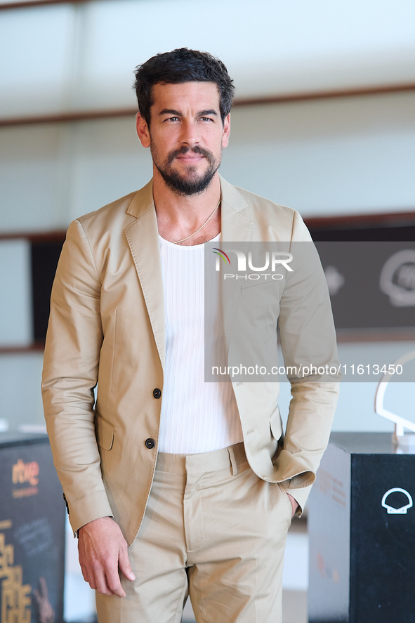 Mario Casas attends the photocall for Escape during the 72nd San Sebastian International Film Festival in San Sebastian, Spain, on September...