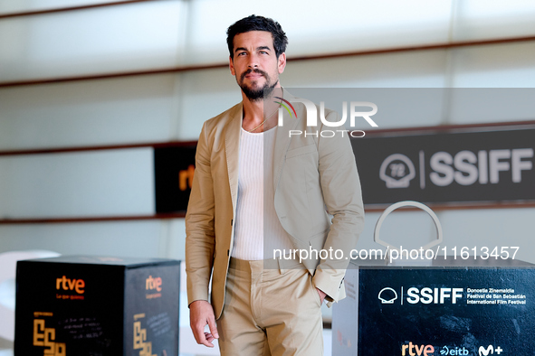 Mario Casas attends the photocall for Escape during the 72nd San Sebastian International Film Festival in San Sebastian, Spain, on September...