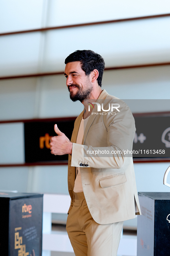 Mario Casas attends the photocall for Escape during the 72nd San Sebastian International Film Festival in San Sebastian, Spain, on September...