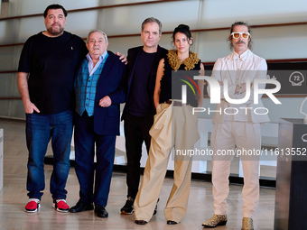 Milena Smit, Oscar Jaenaga, Hovik Keuchkerian, and Carlos Suarez attend the photocall for ''El Hoyo 2'' during the 72nd San Sebastian Intern...