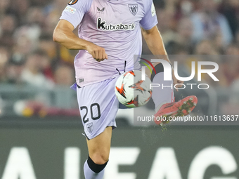 Unai Gomez attacking midfield of Athletic Club and Spain during the UEFA Europa League 2024/25 League Phase MD1 match between AS Roma and At...