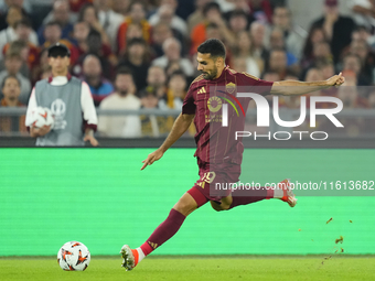 Zeki Celik right-back of Roma and Turkiye during the UEFA Europa League 2024/25 League Phase MD1 match between AS Roma and Athletic Club at...