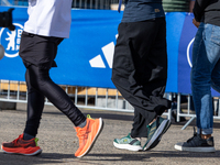 Competitors gather at the historic Tempelhof Airport in Berlin, Germany, on September 27, 2024, in preparation for the 50th edition of the B...