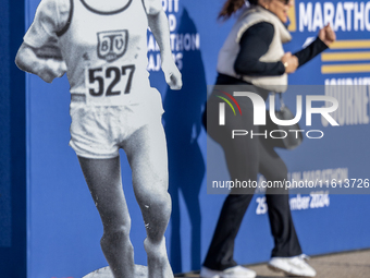 Competitors gather at the historic Tempelhof Airport in Berlin, Germany, on September 27, 2024, in preparation for the 50th edition of the B...