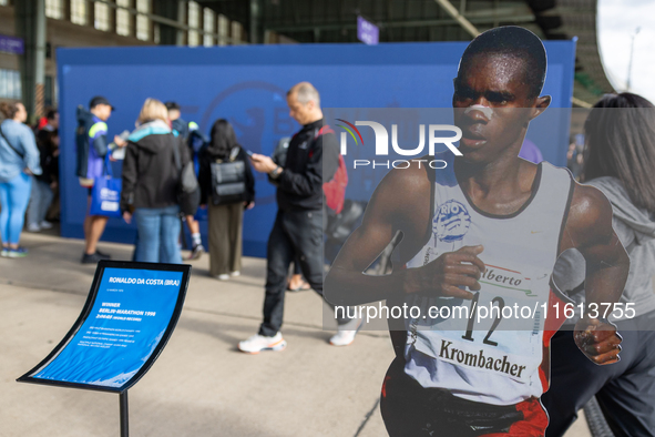 Competitors gather at the historic Tempelhof Airport in Berlin, Germany, on September 27, 2024, in preparation for the 50th edition of the B...