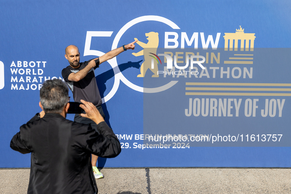 Competitors gather at the historic Tempelhof Airport in Berlin, Germany, on September 27, 2024, in preparation for the 50th edition of the B...