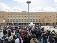 Runners train across the city in Berlin, Germany, on September 27, 2024, in the days leading up to the Berlin Marathon. The 50th edition of...