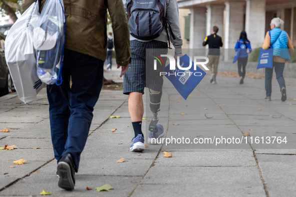 In Berlin, Germany, on September 27, 2024, runners train across the city in the days leading up to the Berlin Marathon. The 50th edition of...